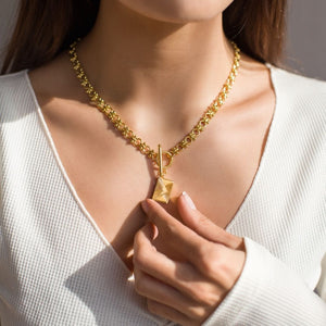 Love Letter Envelope Locket - Gold